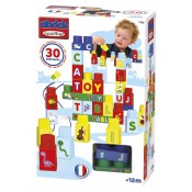 إكوافيير (7707) مكعبات كبيرة ملونة متراصة تعليمية للأطفال مكونة من 30 قطعة