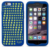 أى لوف (AI6AURWBL) جراب تليفون أى فون 6 مقاس 4..7 بوصة مضئ فى الظلام و ذو لون أزرق