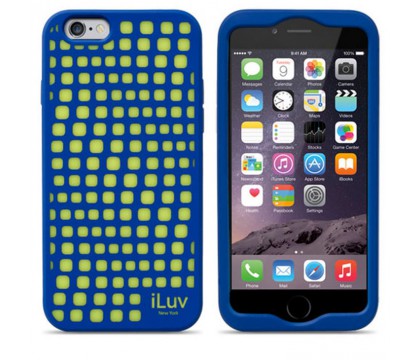 iLuv AI6AURWBL Aurora Wave (AI6AURW) Glow-in-the-dark case for iPhone 6 (4.7 Inch), Blue