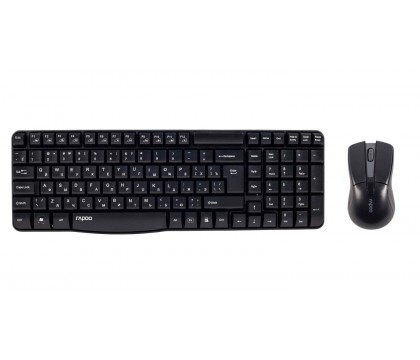 RAPOO X1800 WIRELESS MOUSE AND KEYBOARD - BLACK