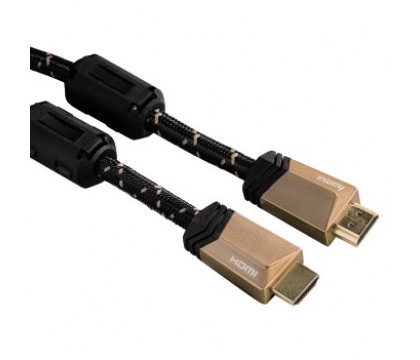Hama 00122124 High Speed HDMI™ Cable, plug - plug, ferrite, metal, Ethernet, 1.5 m