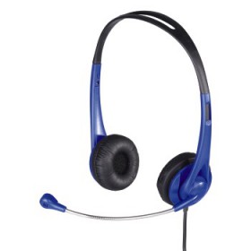 Hama 00053964 HS 260 PC Headset, With Mic & Volume Control blue