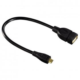 Hama 00078426 USB 2.0 OTG Adapter Cable, micro plug - A socket, black, 0.15 m