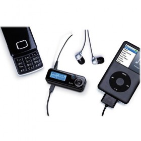 iLuv i720 Bluetooth Hands-Free Caller ID Display Kit with Remote Control & FM Transmitter, for iPods, iPhones - Black