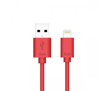 iLuv ICB263RED Charge/Sync Apple Lightning Connector Cable