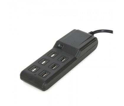 OMEGA OL6USB15B 6 USB SLOTS CHARGER WITH SWITCH - BLACK [42092]