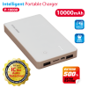 VANSON P-10000 POWER BANK 3.7V. 10000MAH WITH LED FUNCTION-DUAL USB OUTPUT WHITE