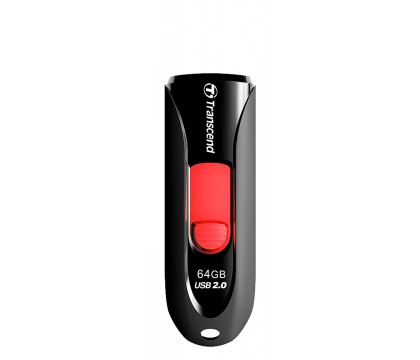 Transcend JetFlash®590 Flash drive - 64GB, USB 2.0, Capless design, Sliding USB
