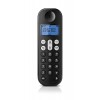 فيليبس (D1211B/63) تليفون لاسلكى مزود بمكبر للصوت ذو لون أسود