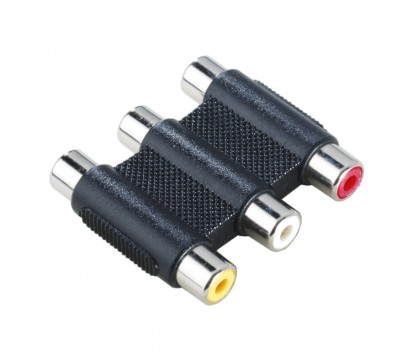 Hama 00122249 VIDEO ADAPTER, 3 RCA SOCKETS - 3 RCA SOCKETS