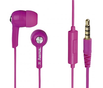 HAMA 00122692 (HK2114) IN-EAR STEREO EARPHONES, PINK