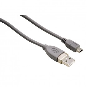 Hama 0078421 MINI USB 2.0 CABLE, SHIELDED, GREY, 1.80M