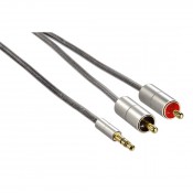 Hama 00080865 ALULINE CABLE, 3.5MM STEREO JACK -2XRCA, 2m