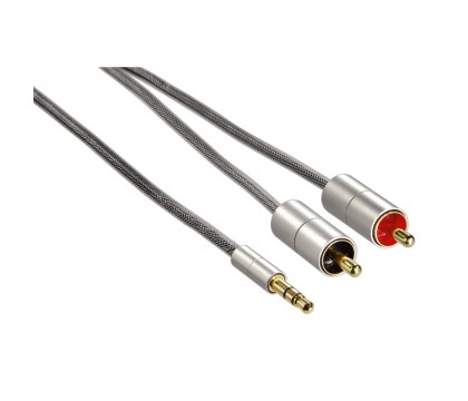 Hama 00080865 ALULINE CABLE, 3.5MM STEREO JACK -2XRCA, 2m