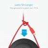 ANKER A8432H91 POWER LINE 2 USB TO LIGHTNING CABLE 3FT, RED
