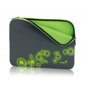 Genius Sleeve Bag GS-1401 Gray/Green 31280049102 up to 14 Inch notebook + Genius Mouse Micro Silver 31010100102