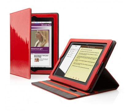 Cygnett CY0298CIGLA Glam Glossy Finish Folio Stand Case for iPad 2 - Red