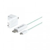 راديو شاك (2730857) شاحن ذكى مضىء مزود بكابل ميكرو يو إس بى