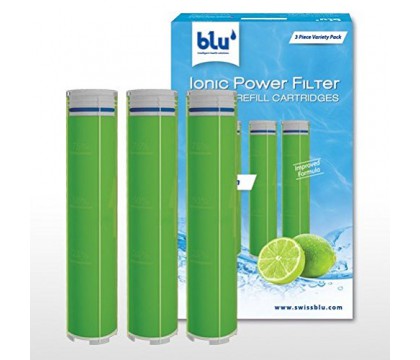 BLU 2724259939109 Ionic Power Filter De-chlorinating Lemon Gel Refill Cartridges 3 Piece Value Pack Lemon ARFLM3P