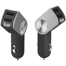 iLuv Universal DualPin (iAD610) Universal dual USB car charger for iPhone, iPod, iPad, Kindle, smartphones & tablets