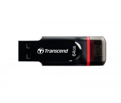 Transcend TS64GJF340 OTG Memory Stick USB 2.0 Black black/red 64GB