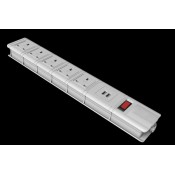 راديو شاك (TZ-Y/TZ-11211) مشترك ذو 5 منافذ للحماية من الأحمال الزائدة ومزود بمنفذين يو إس بى 