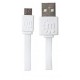 MANHATTAN 391849 Flat USB Male Type A / Micro-USB Male Type B 1.8m Cable  , White