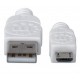 MANHATTAN 391849 Hi-Speed USB Male Type A / Micro-USB Male Type B 1.8m Cable  , White