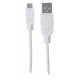 MANHATTAN 391849 Hi-Speed USB Male Type A / Micro-USB Male Type B 1.8m Cable  , White