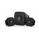 سبييدلينك (SL-8204-BK) نظام صوت مكون من عدد 2 سماعة + سماعة صب ووفر لإخراج مدى الصوت المنخفض - أسود
