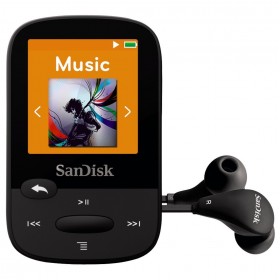 SanDisk SDMX24-004G-G46K  4GB internal memory and microSD slot (up to 16GB) MP3 PLAYER , Black