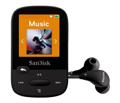SanDisk SDMX24-004G-G46K  4GB internal memory and microSD slot (up to 16GB) MP3 PLAYER , Black