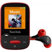 SanDisk SDMX24-004G-G46R  4GB internal memory and microSD slot (up to 16GB) MP3 PLAYER , Red