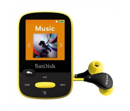 SanDisk SDMX24-004G-G46K  4GB internal memory and microSD slot (up to 16GB) MP3 PLAYER , Yellow