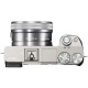 سونى (ILCE-6000L/S) كاميرا رقمية إحترافية بعدسة مقاس 50-16 ملم  ومزودة بتقنية الواى فاى ذات لون فضى