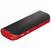 HAMA 00137420  Pipe Portable power bank, 13000 mAh, black/red