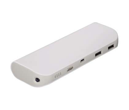 HAMA 00137422 Pipe Portable power bank, 13000 mAh, white/grey