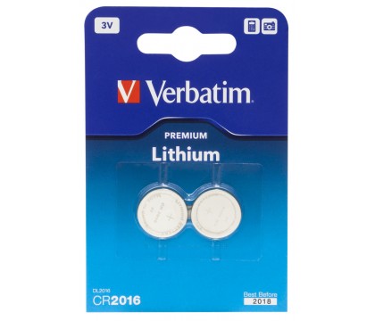 Verbatim 49934 CR2016 3V Lithuim Battery (2 pack)