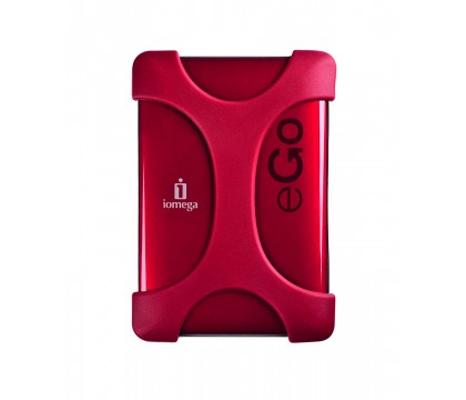 Iomega 34615 eGo Portable Hard Drive 320GB with Protection Suite USB3.0, (Ruby Red)