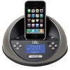 جى بى إل (OT-MICROBLK1T) سماعة بقاعدة شحن OT-MICROBLK1T لجهاز الأى بود و الأى فون و مزودة بساعة و راديو ذو لون أسود