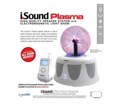 I.SOUND - DGIPOD-362 Portable Plasma Electromagnetic Light Effects Speaker System 18005023, White