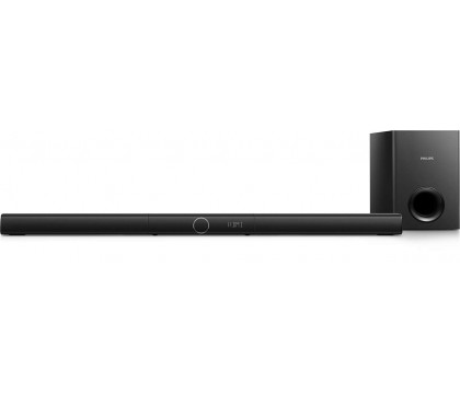 Philips HTL2193B/98 3.1 CH wired subwoofer, Bluetooth® and FM Radio, HDMI ARC, 150W Soundbar Speaker (Black)