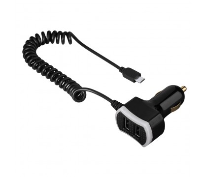 Hama 00014154 Triple Power Car Charger, micro USB, 7.2 A