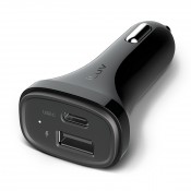 iLuv MOBISEAL2CBK CAR CHARGER 2 USBTYPE-A 1A.AND USB TYPE-C 3A