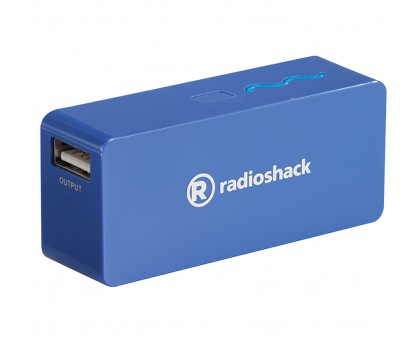 Radioshack 2302015 2200mAh Portable Power Bank (Blue) - up to 6 hours of talk time