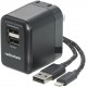 RadioShack 2302305 Power It Dual USB Wall Charger w/ Lightning Cable (Black)