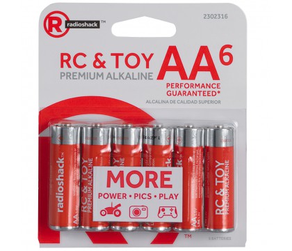 RadioShack RC and Toy Premium (AA) Alkaline Batteries (6-Pk)