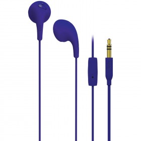 iLuv BBGUMTALKS Bubble Gum Talk Colorful Stereo Earphones with Mic and Remote, Purple