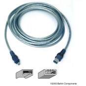 Belkin F3N401B14-ICE IEEE 1394 FIREWIRE CABLE (6-PIN/4-PIN) 4M