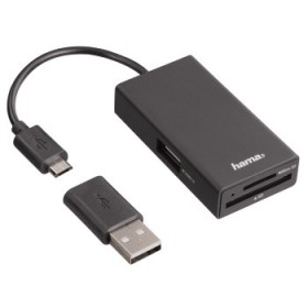 Hama 00054141 USB 2.0 OTG Hub/Card Reader for Smartphone/Tablet/Notebook/PC